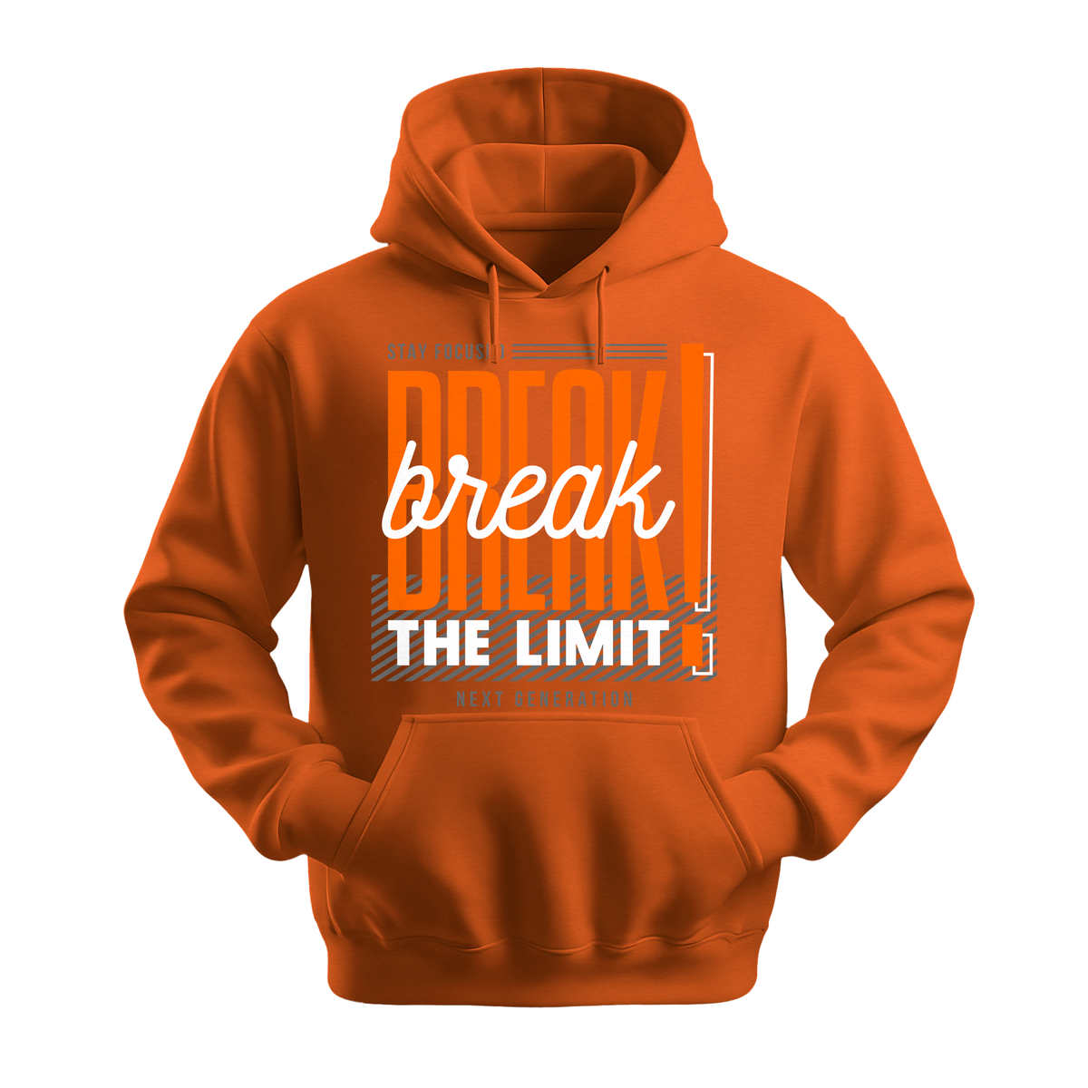 Break The Limit - Unisex Hoodie - Motivation Hoodie - Orange