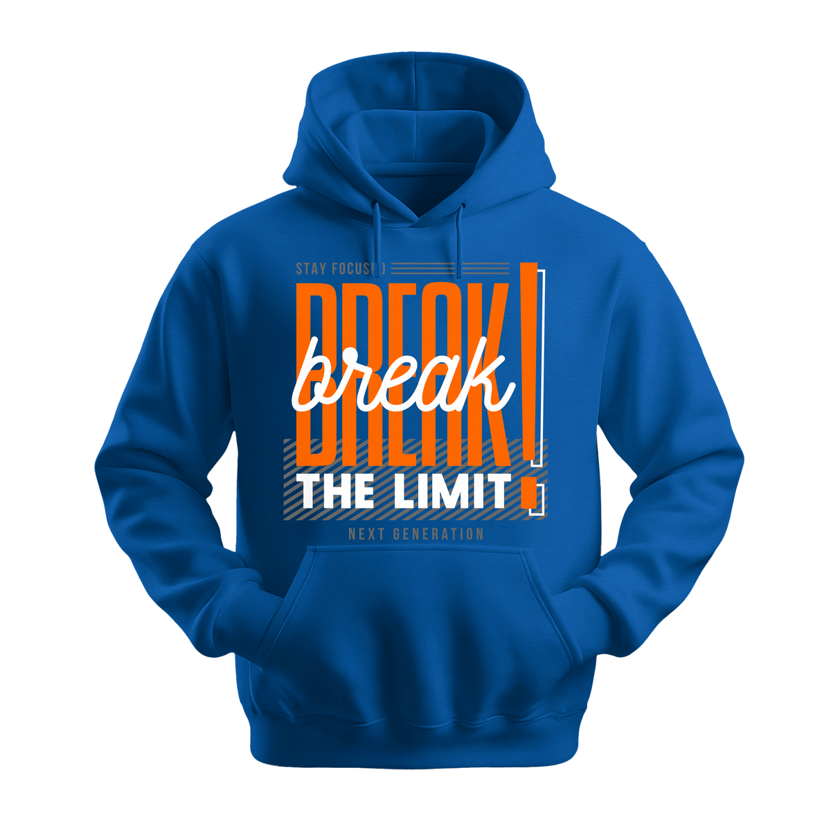 Break The Limit - Unisex Hoodie - Motivation Hoodie - Royal