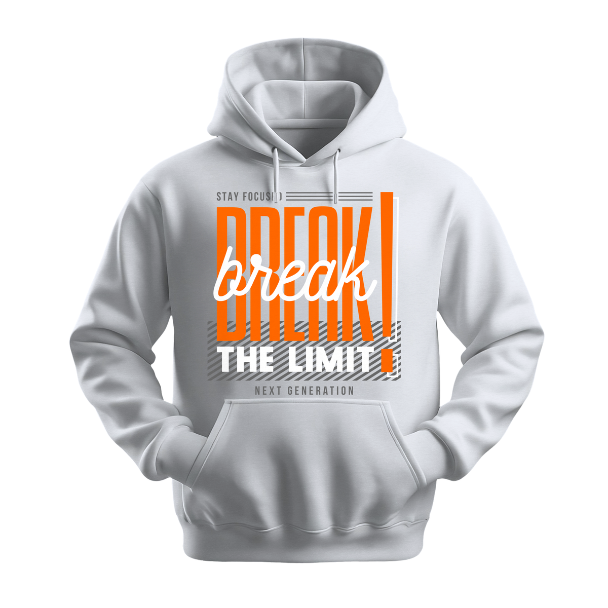 Break The Limit - Unisex Hoodie - Motivation Hoodie - White