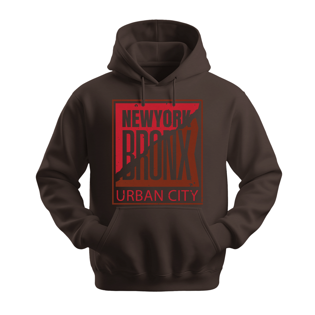 Bronx Urban City - Unisex Hoodie - City Hoodie - Dark Chocolate