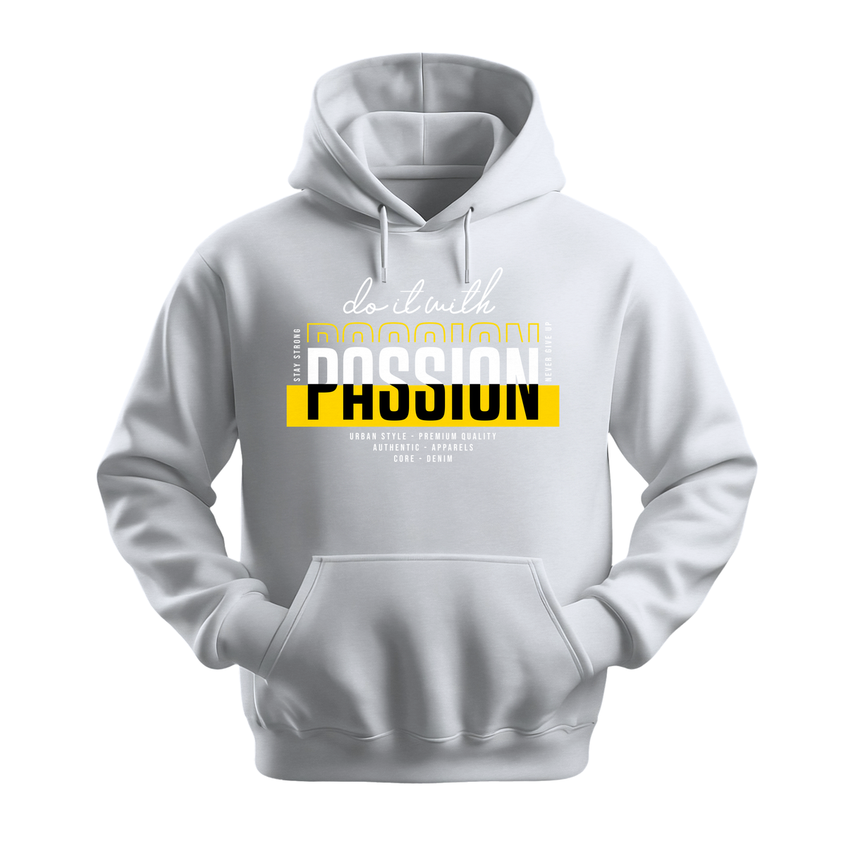 Do It With Passion - Unisex Hoodie - Motivation Hoodie - White