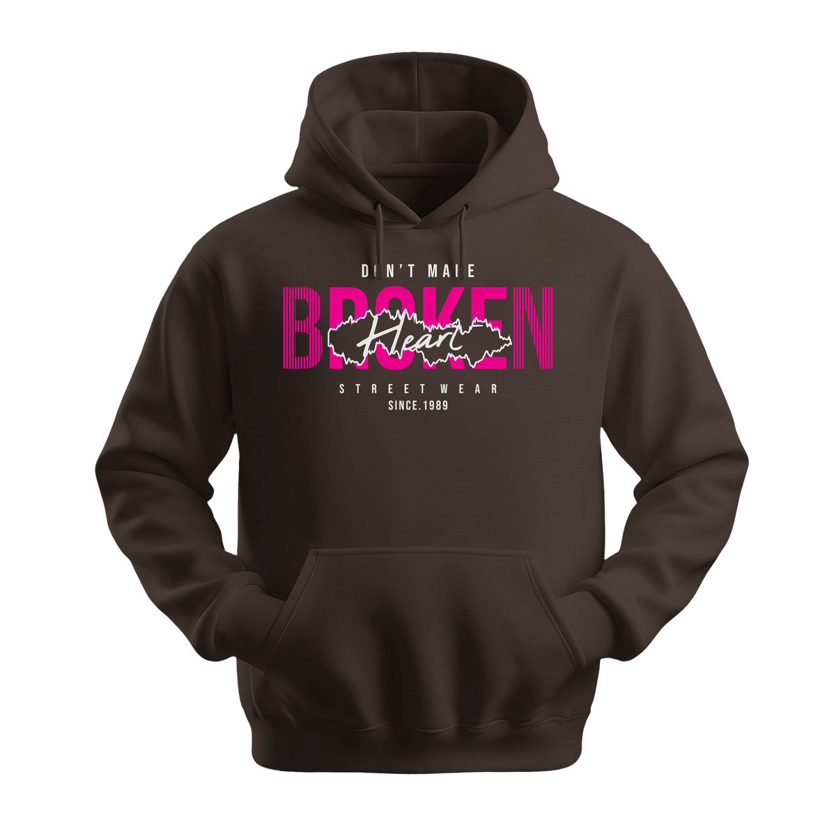 Dont Make Broken Heart - Unisex Hoodie - Streetwear Hoodie - Dark Chocolate