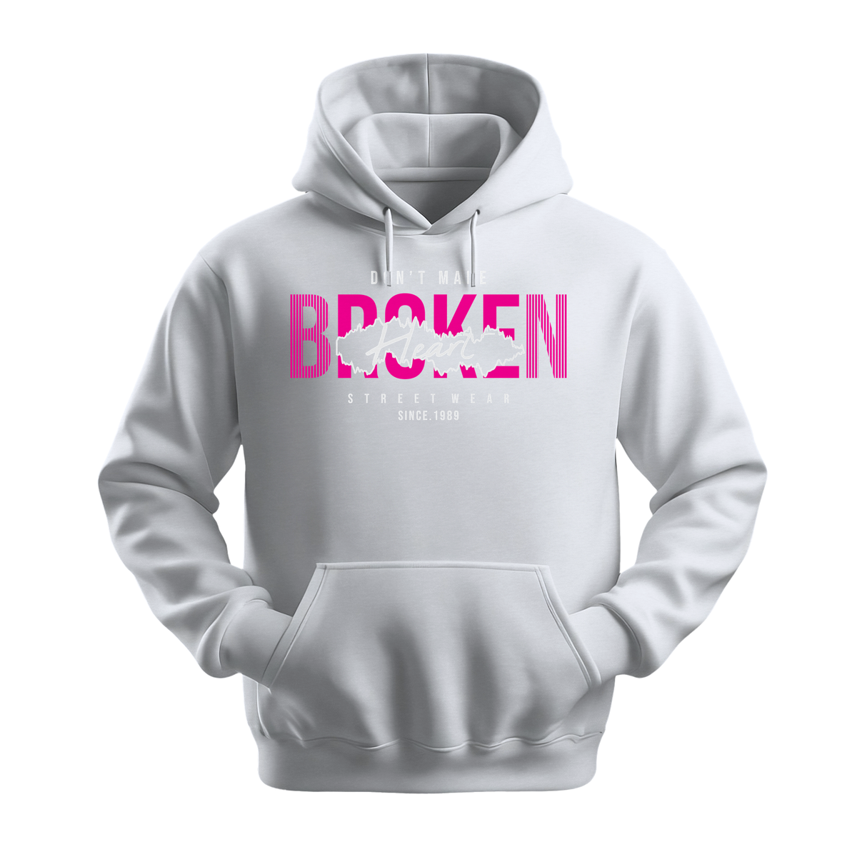 Dont Make Broken Heart - Unisex Hoodie - Streetwear Hoodie - White