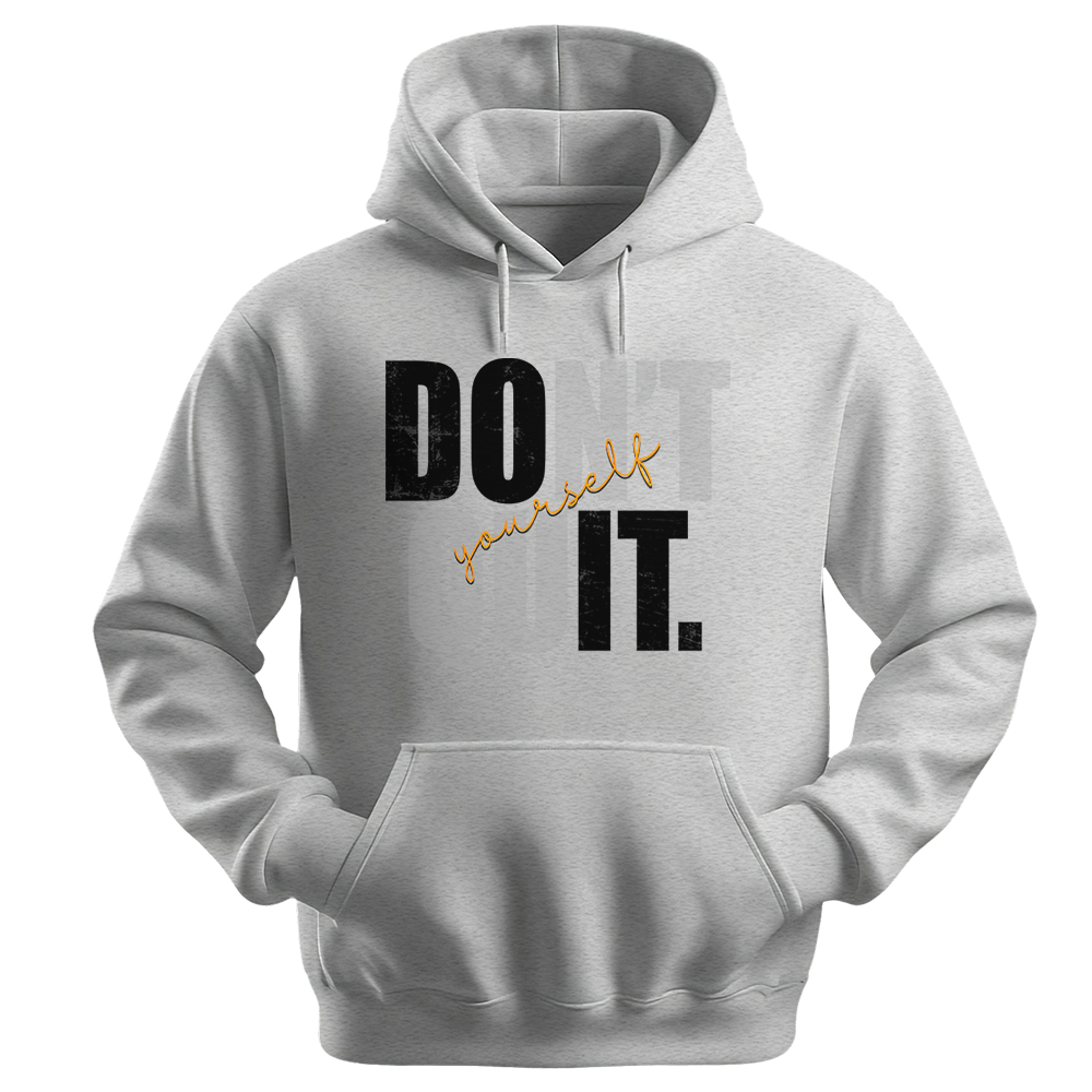 Don't Quit - Unisex Hoodie - Typography Hoodie - Ash