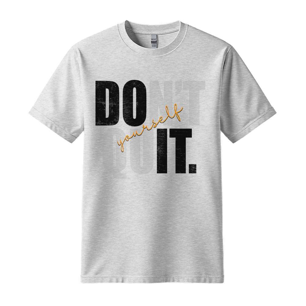 Don't Quit - Unisex T-Shirt - Typography Tee - Ash