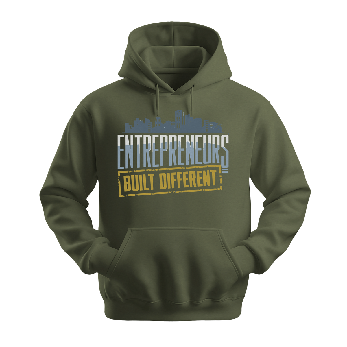 Entrepreneurs Built Different - Unisex Hoodie - Motivation Hoodie - Military Green