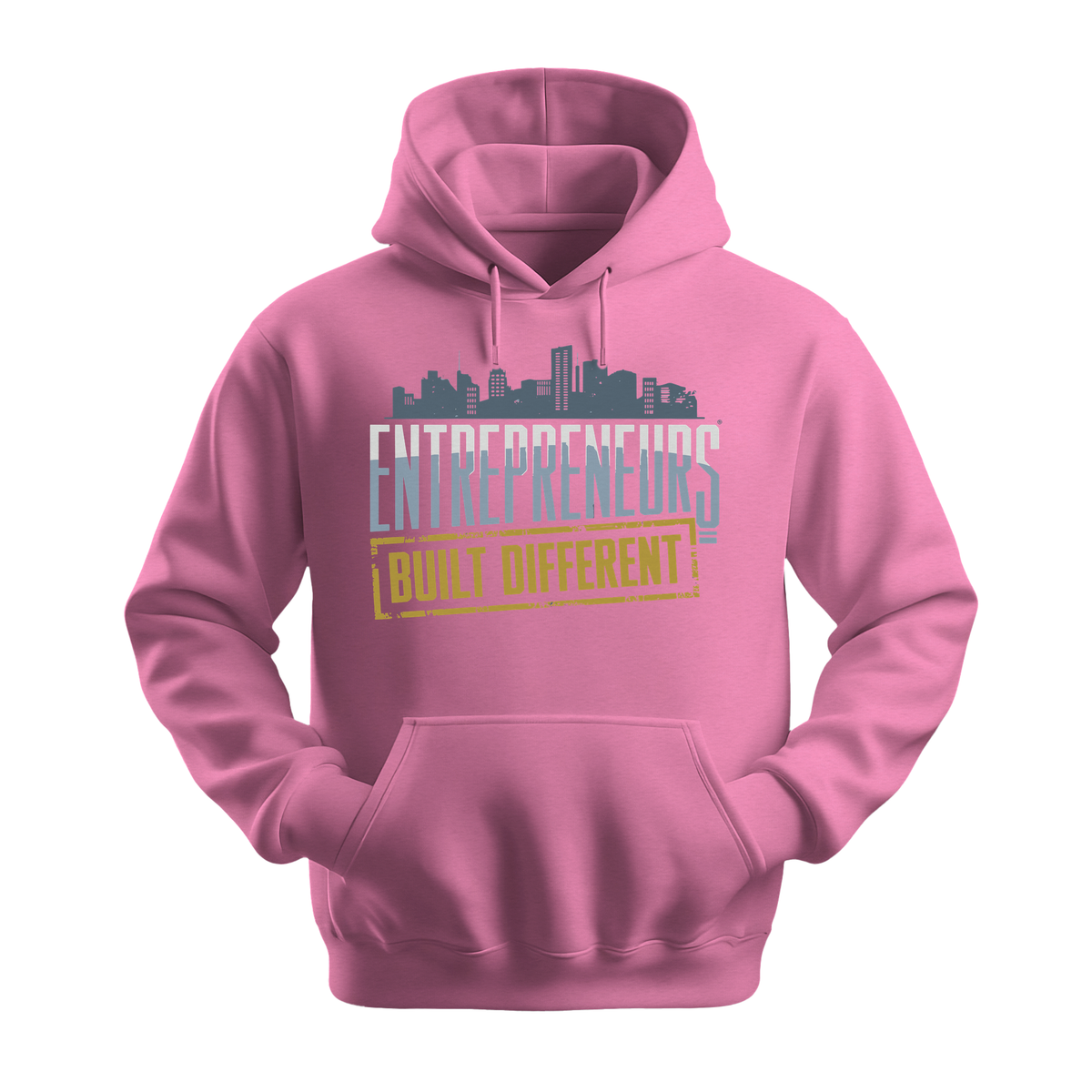 Entrepreneurs Built Different - Unisex Hoodie - Motivation Hoodie - Safety Pink