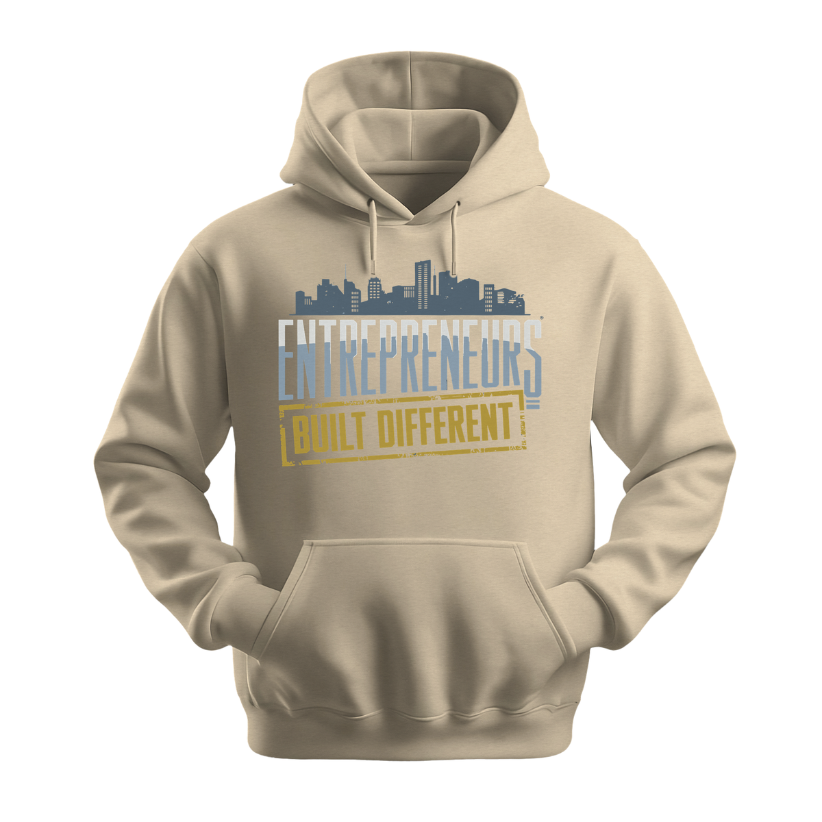 Entrepreneurs Built Different - Unisex Hoodie - Motivation Hoodie - Sand