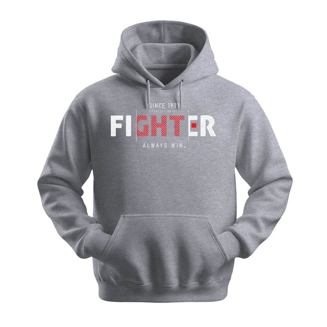 Fighter Always Win - Unisex Hoodie - Motivation Hoodie - Black