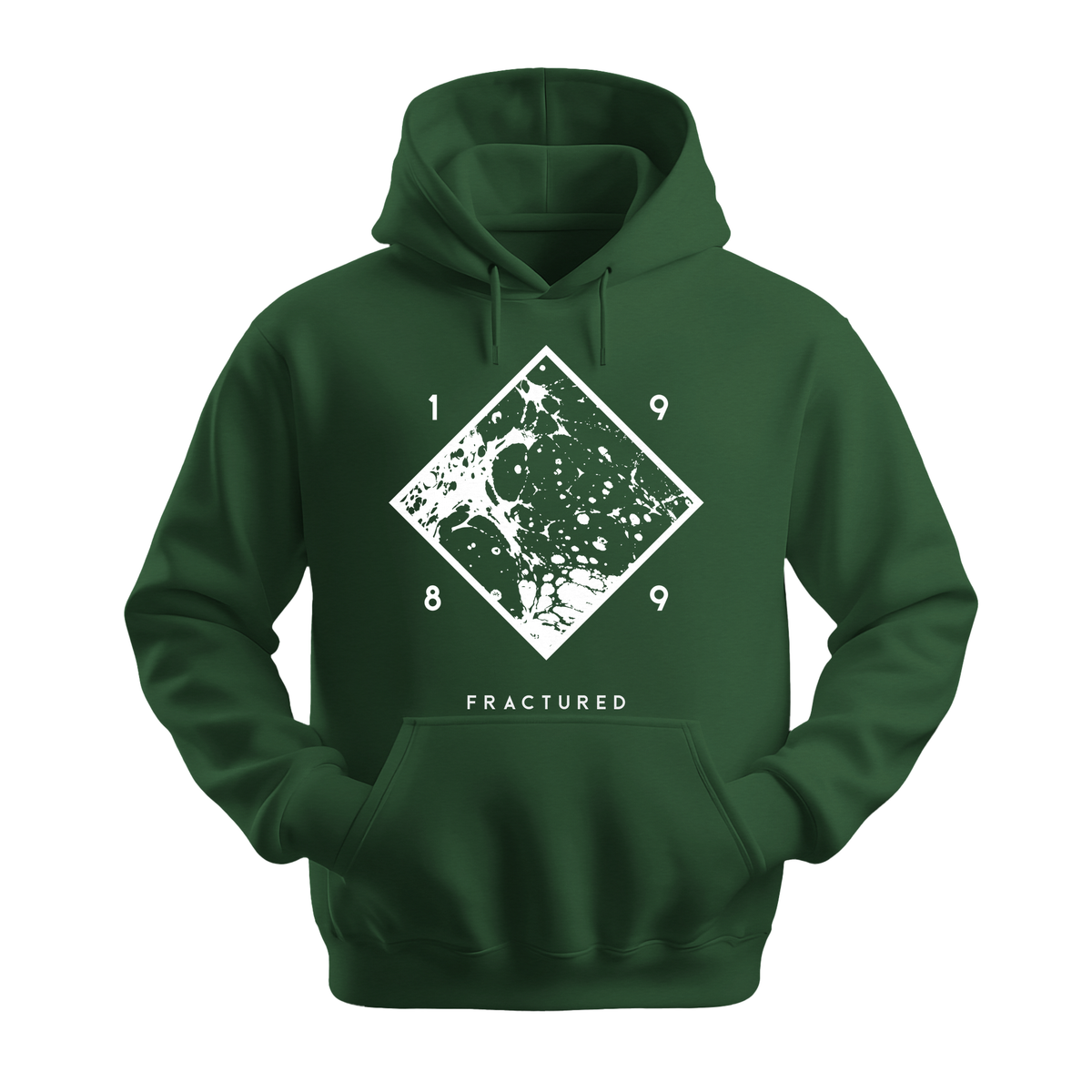 Fractured 1989 - Unisex Hoodie - Streetwear Hoodie - Forest Green