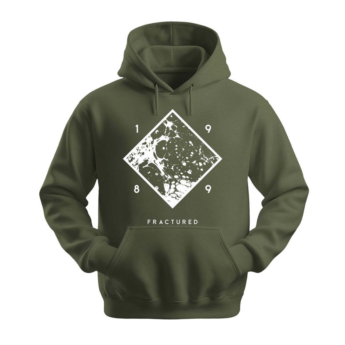 Fractured 1989 - Unisex Hoodie - Streetwear Hoodie - Military Green