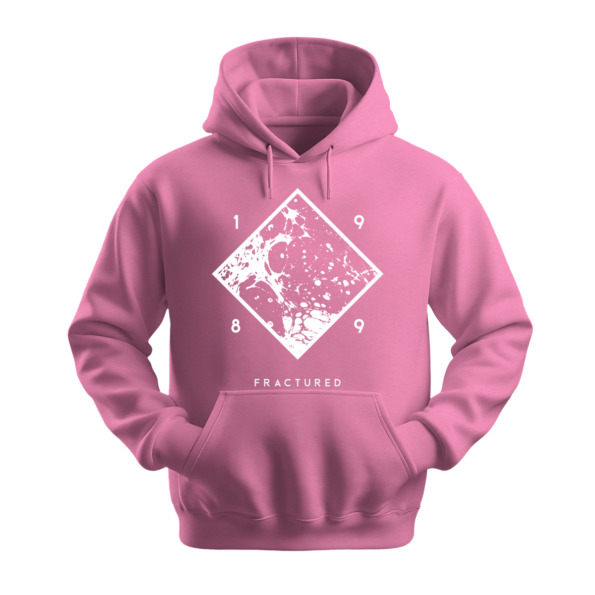 Fractured 1989 - Unisex Hoodie - Streetwear Hoodie - Safety Pink