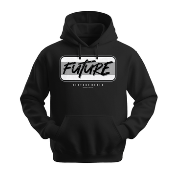Future Vintage Denim - Unisex Hoodie - Streetwear Hoodie - Black