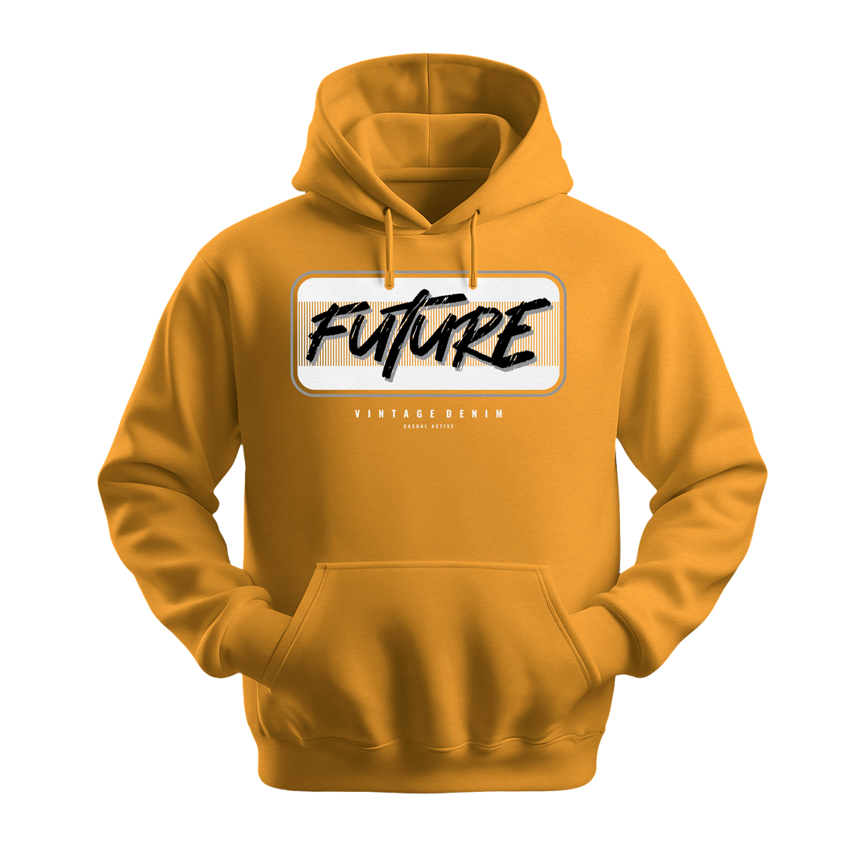 Future Vintage Denim - Unisex Hoodie - Streetwear Hoodie - Gold
