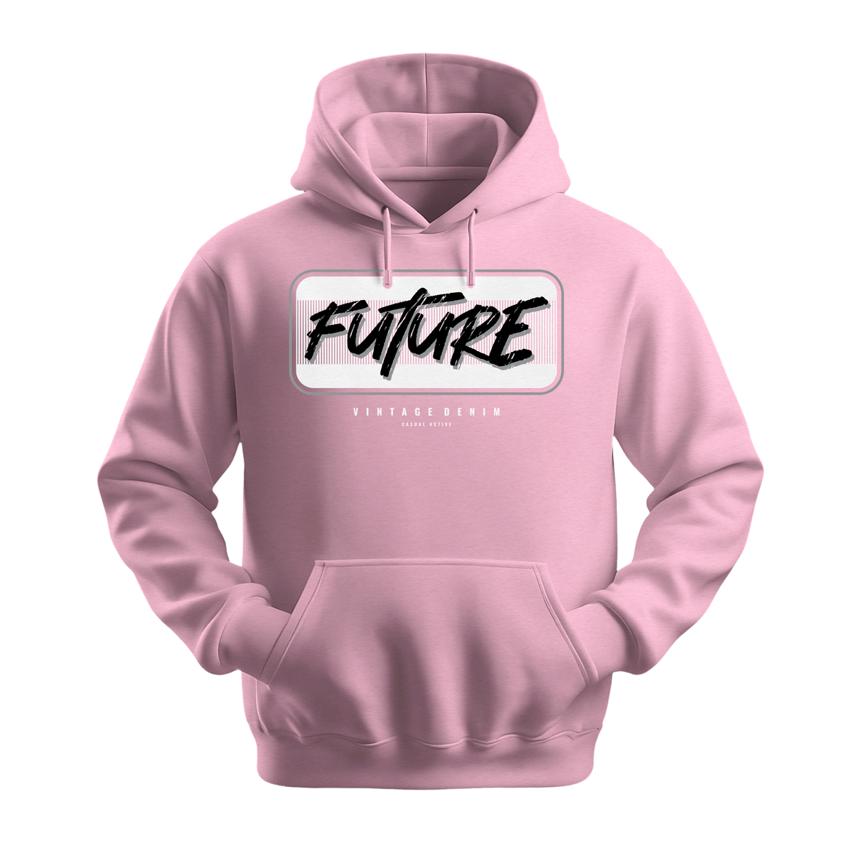Future Vintage Denim - Unisex Hoodie - Streetwear Hoodie - Light Pink