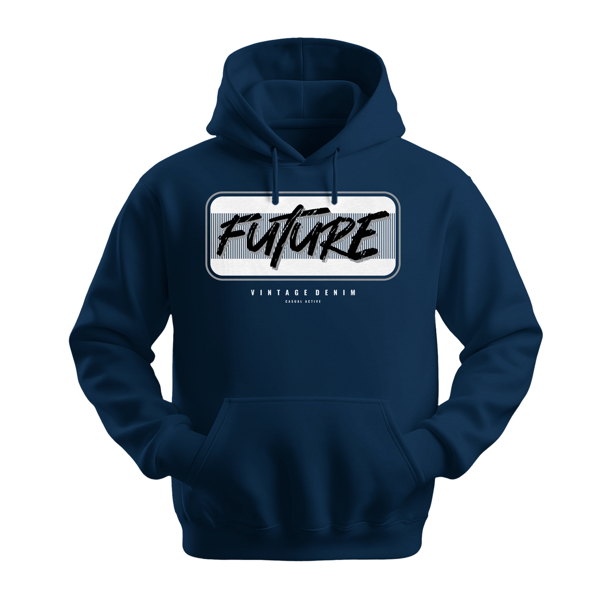 Future Vintage Denim - Unisex Hoodie - Streetwear Hoodie - Navy