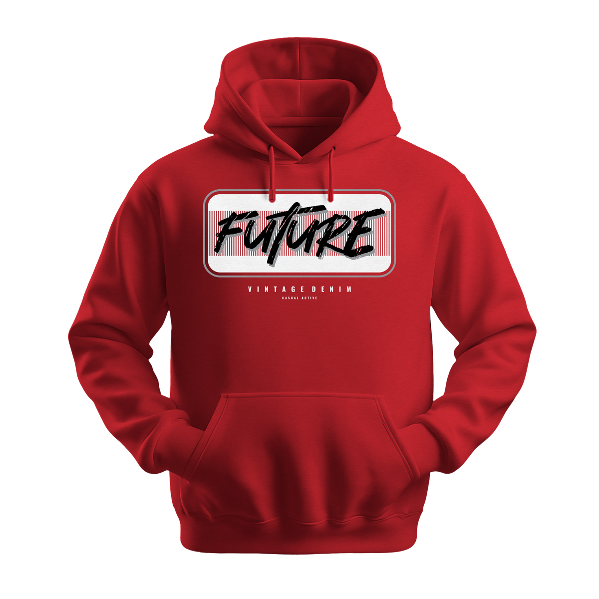 Future Vintage Denim - Unisex Hoodie - Streetwear Hoodie - Red