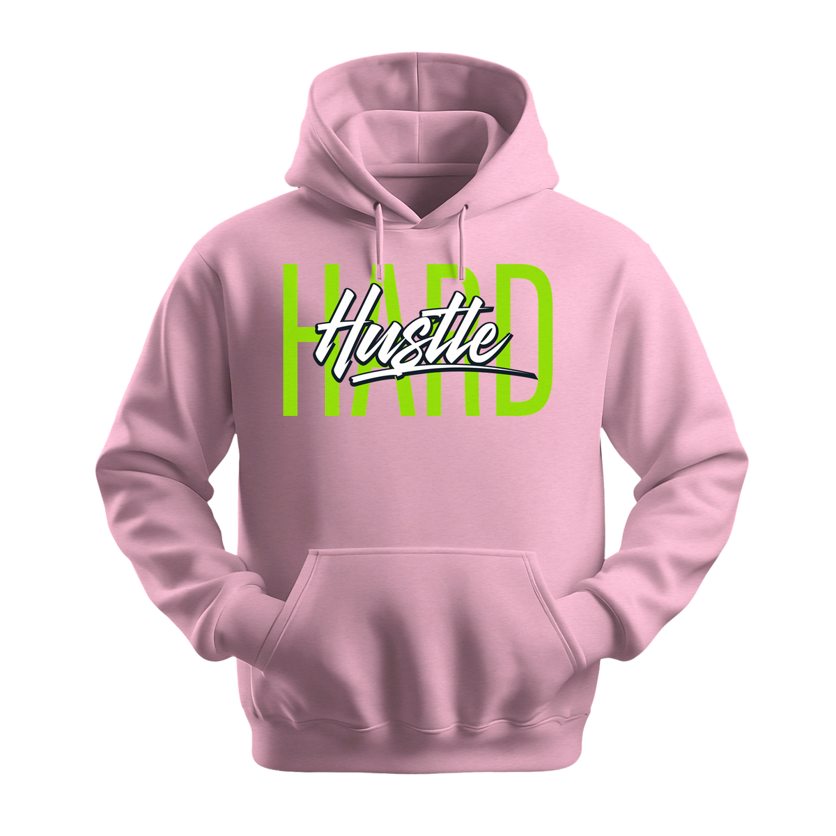 Hustle Hard - Unisex Hoodie - Motivation Hoodie - Light Pink