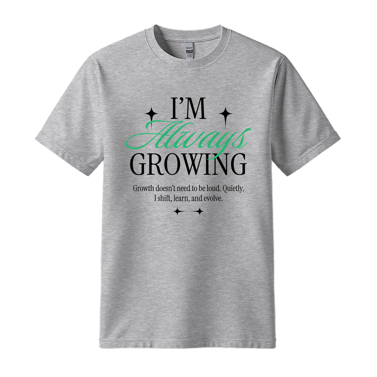 I'm Always Growing - Unisex T-Shirt - Motivation Tshirt - Sport Grey