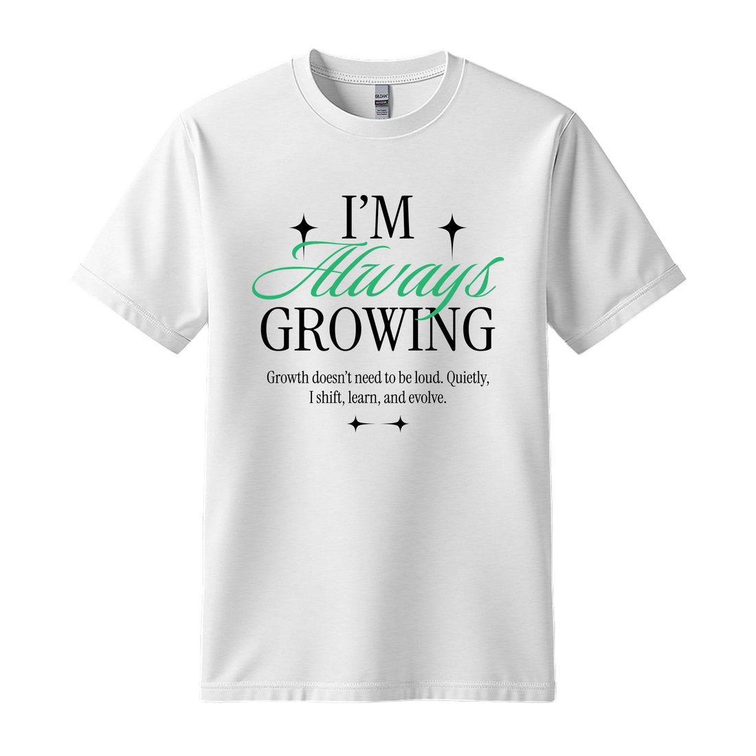 I'm Always Growing - Unisex T-Shirt - Motivation Tshirt - Black