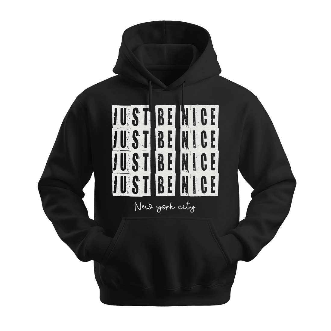 Just Be Nice New York City - Unisex Hoodie - City Hoodie - Black