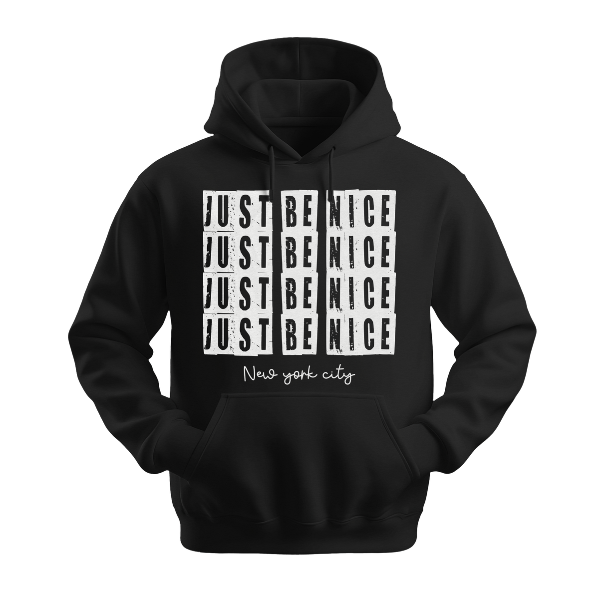 Just Be Nice New York City - Unisex Hoodie - City Hoodie - Black