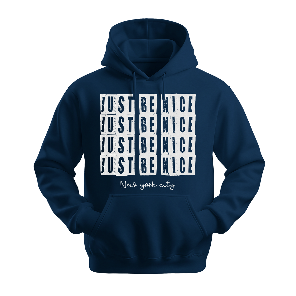 Just Be Nice New York City - Unisex Hoodie - City Hoodie - Navy