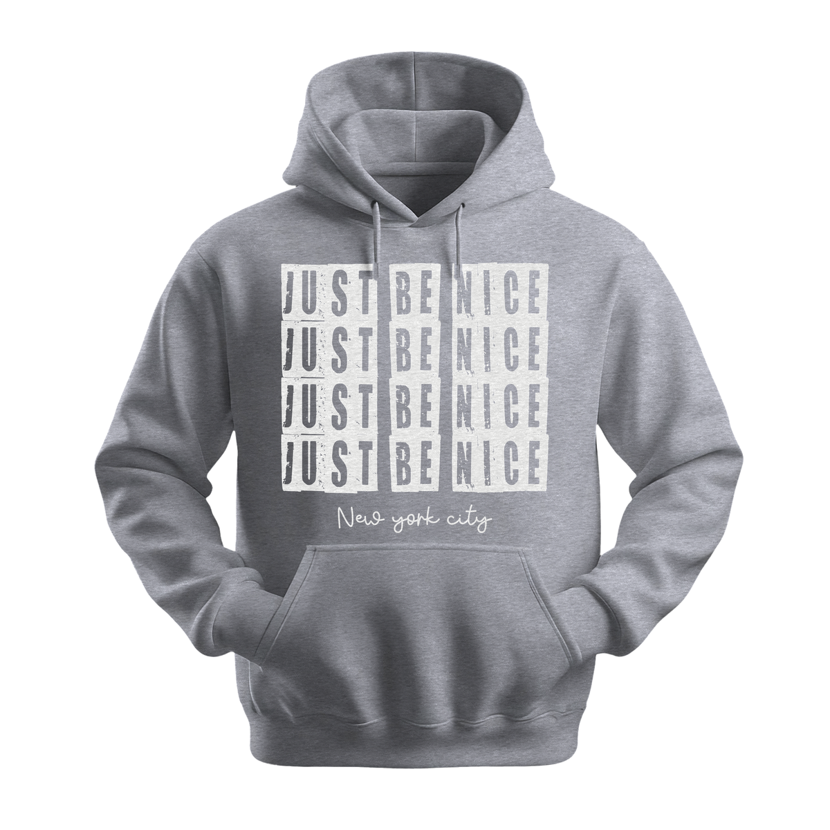 Just Be Nice New York City - Unisex Hoodie - City Hoodie - Sports Grey