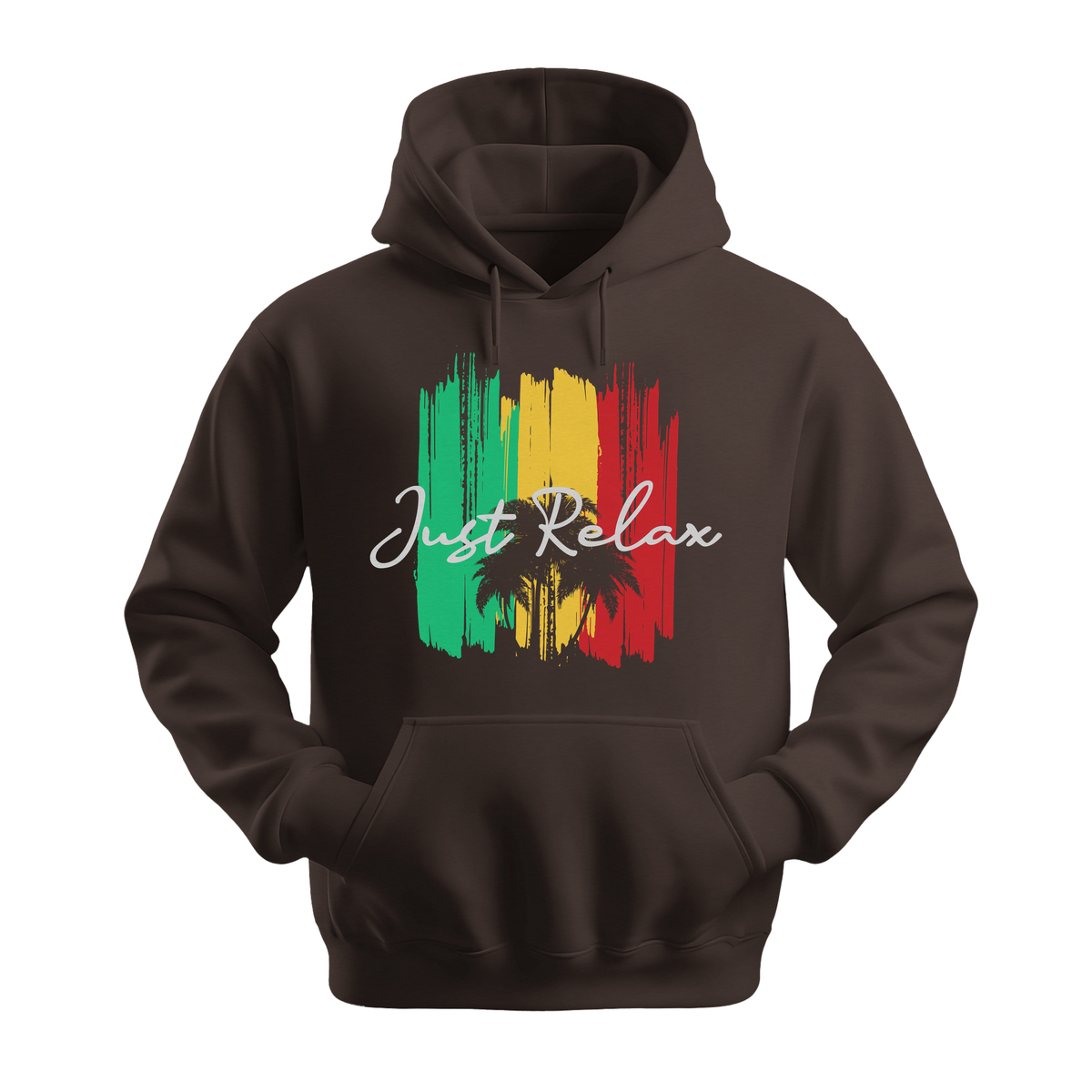 Just Relax - Unisex Hoodie - Good Vibes Clothing - Dark Chocolate