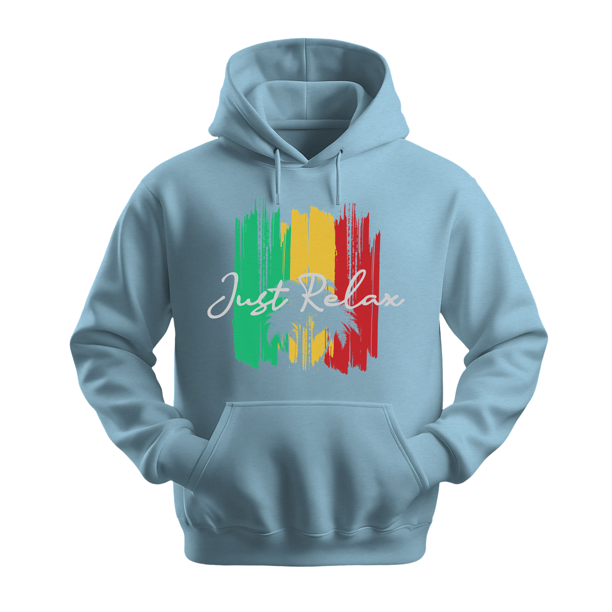 Just Relax - Unisex Hoodie - Good Vibes Clothing - Light Blue