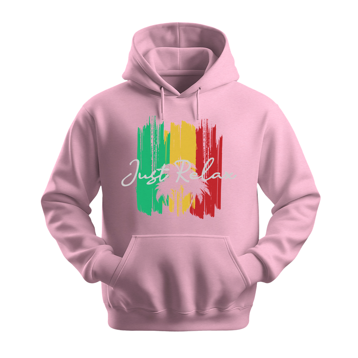 Just Relax - Unisex Hoodie - Good Vibes Clothing - Light Pink