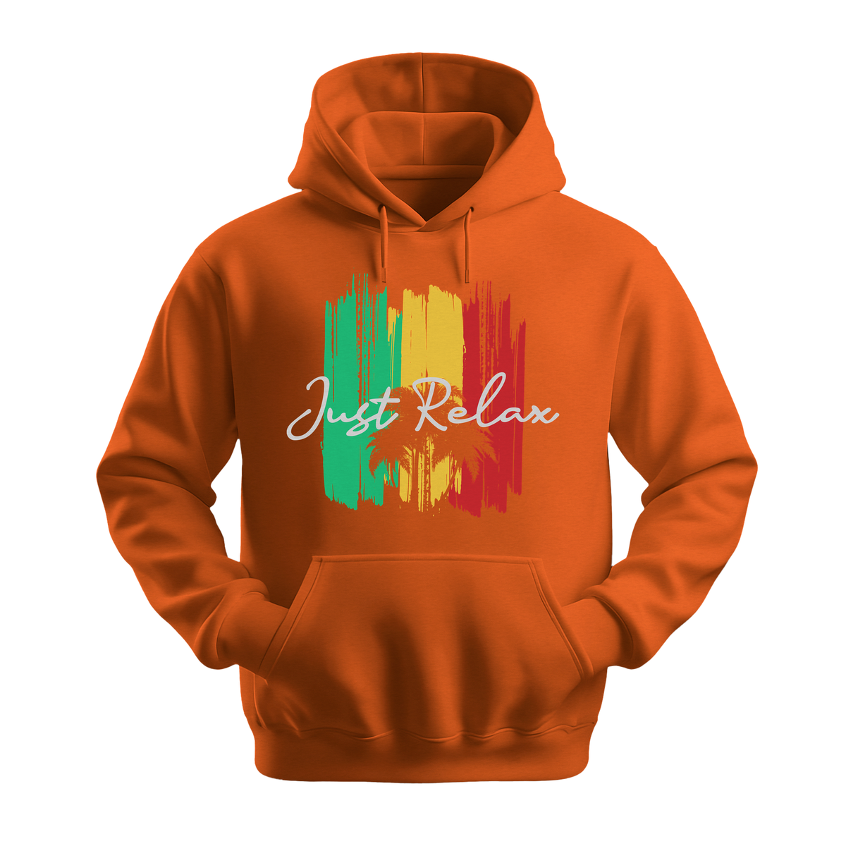Just Relax - Unisex Hoodie - Good Vibes Clothing - Orange