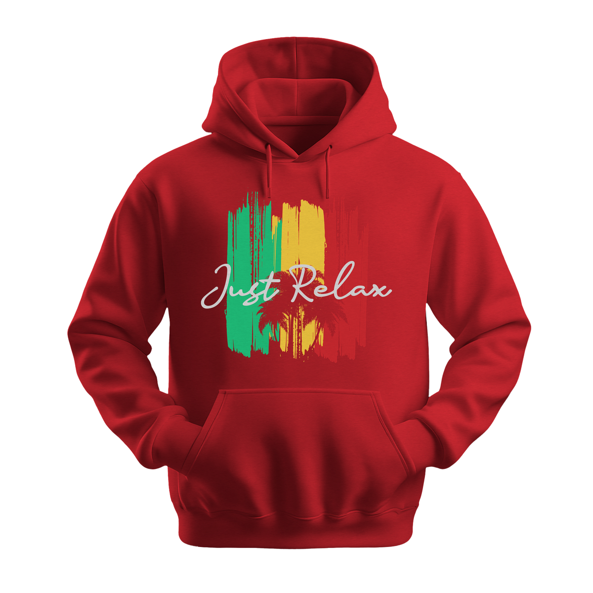 Just Relax - Unisex Hoodie - Good Vibes Clothing - Red