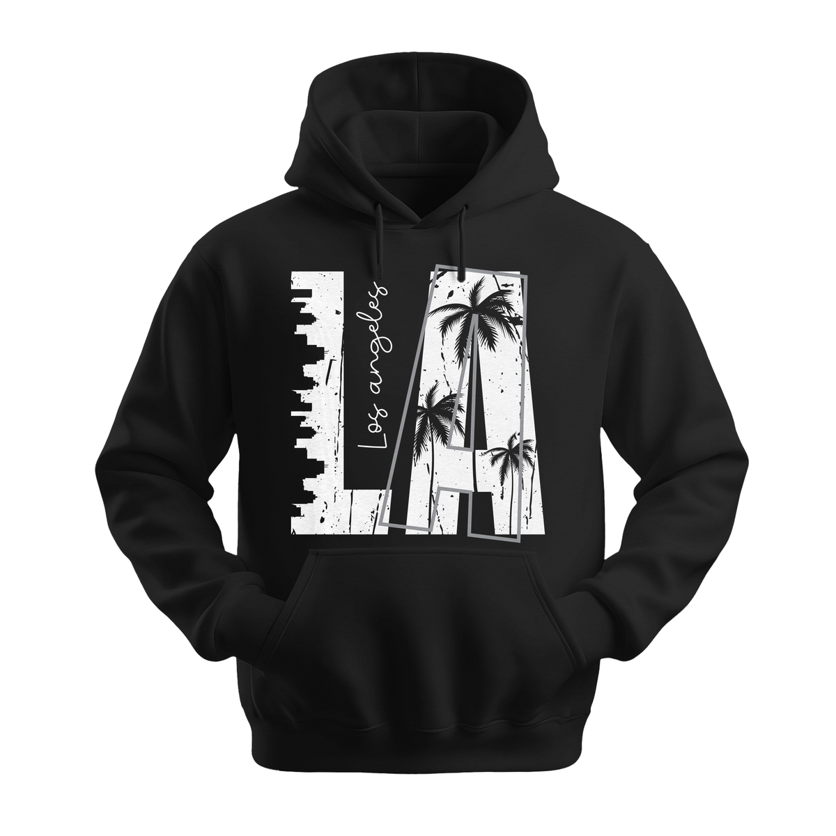 LA Los Angeles - Unisex Hoodie - City Hoodie - Black