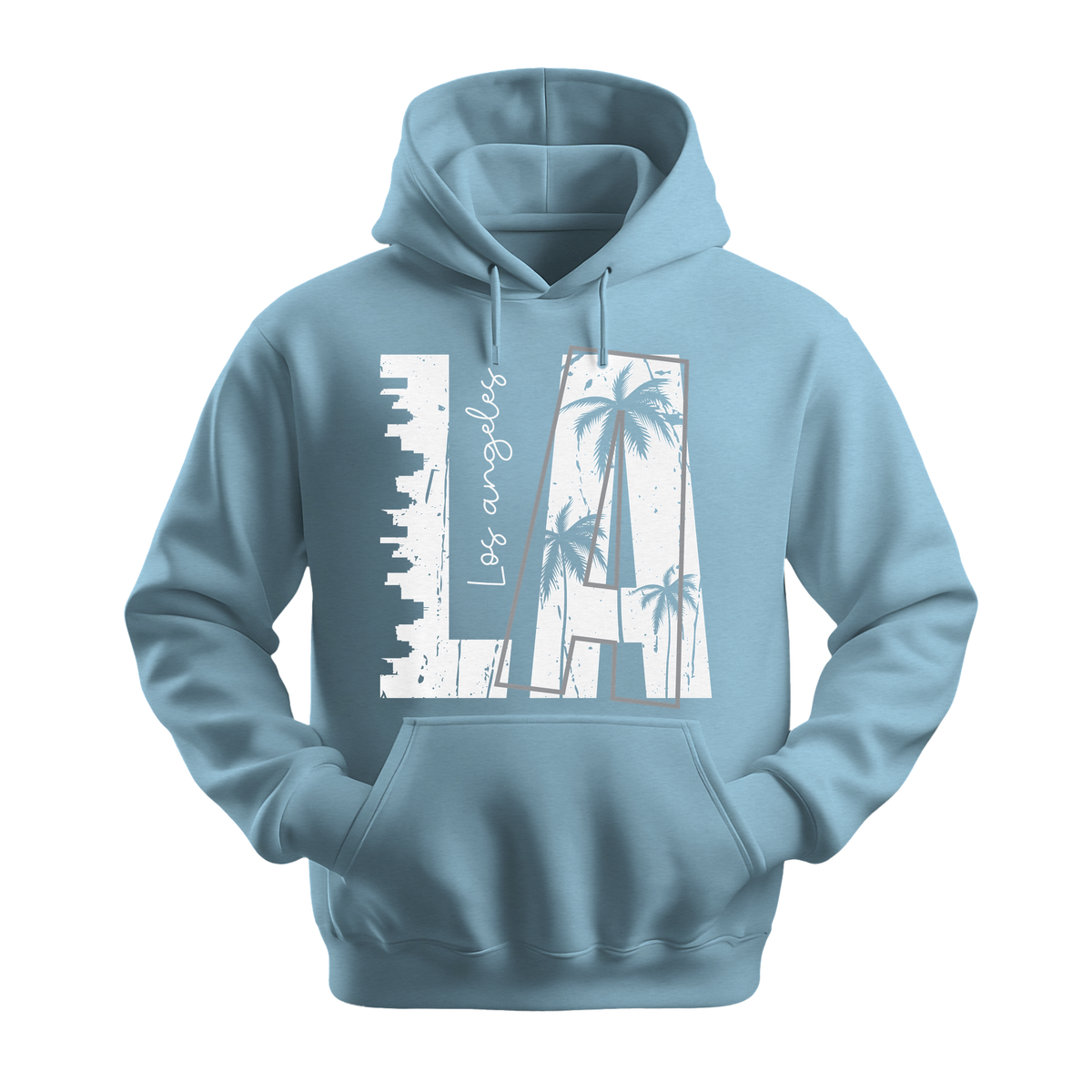 LA Los Angeles - Unisex Hoodie - City Hoodie - Light Blue