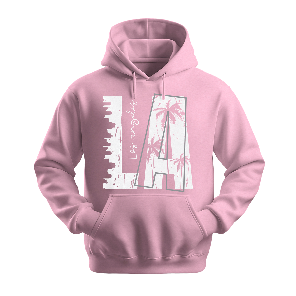 LA Los Angeles - Unisex Hoodie - City Hoodie - Light Pink