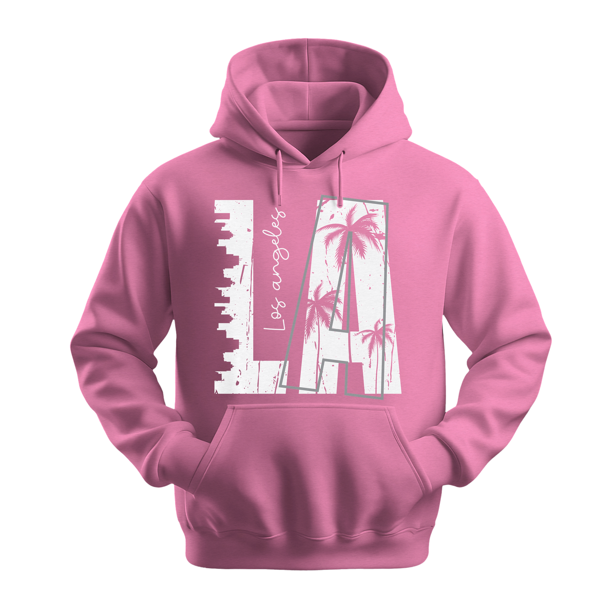 LA Los Angeles - Unisex Hoodie - City Hoodie - Safety Pink