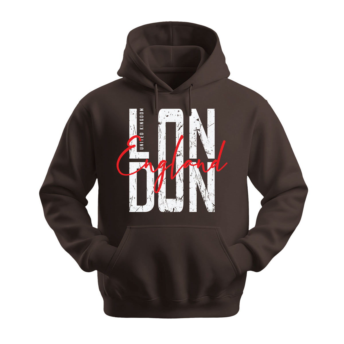 London England - Unisex Hoodie - City Hoodie - Dark Chocolate