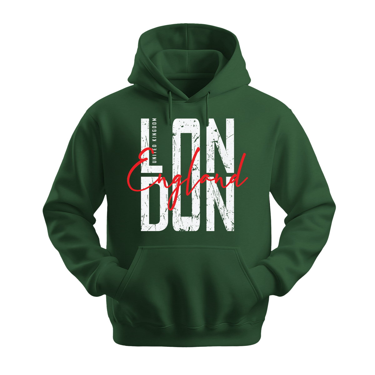 London England - Unisex Hoodie - City Hoodie - Forest Green