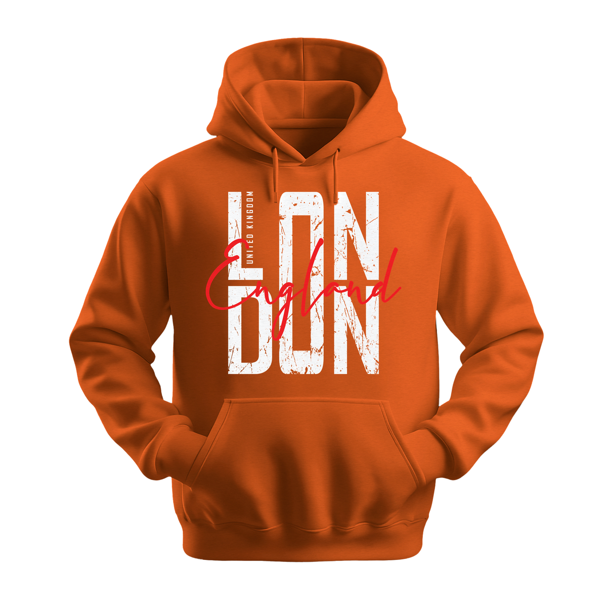 London England - Unisex Hoodie - City Hoodie - Orange