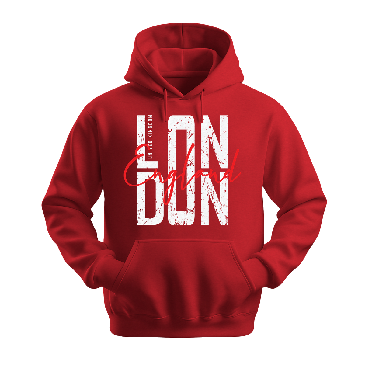 London England - Unisex Hoodie - City Hoodie - Red