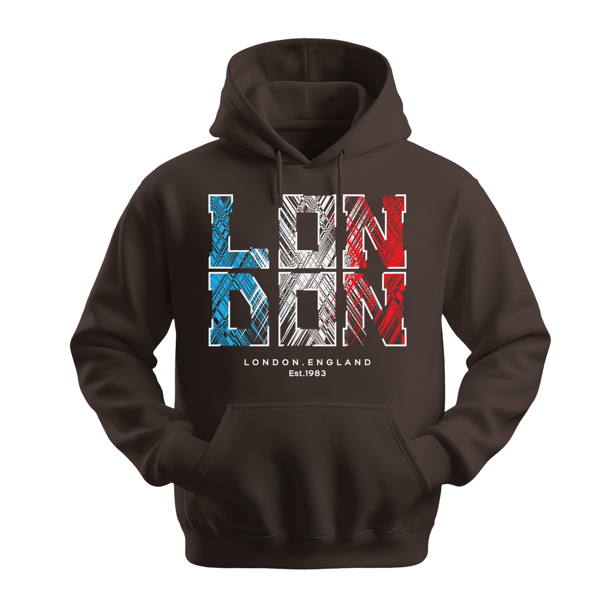 London Est 1983 - Unisex Hoodie - City Hoodie - Dark Chocolate
