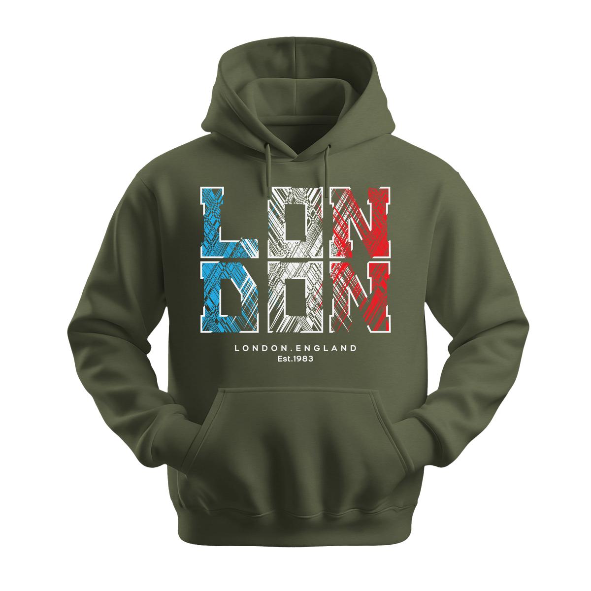 London Est 1983 - Unisex Hoodie - City Hoodie - Military Green