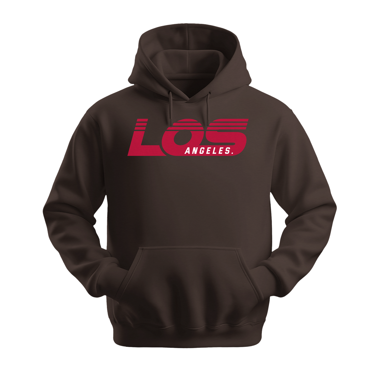 Los Angeles Retro - Unisex Hoodie - City Hoodie - Dark Chocolate