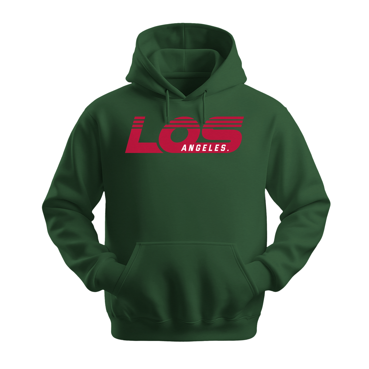 Los Angeles Retro - Unisex Hoodie - City Hoodie - Forest Green