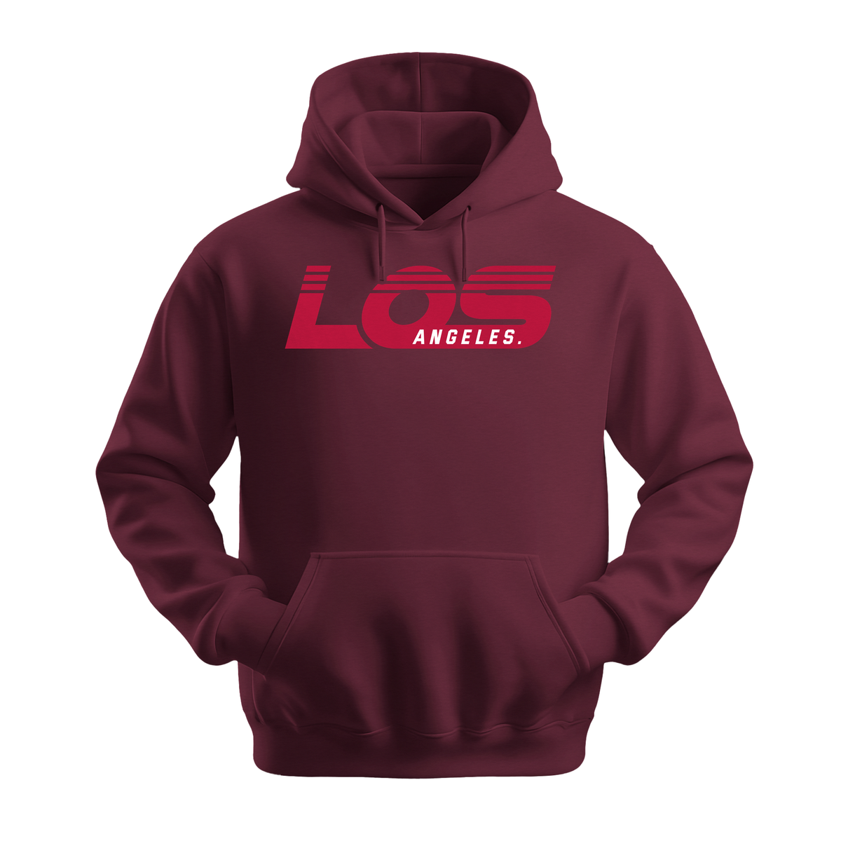 Los Angeles Retro - Unisex Hoodie - City Hoodie - Maroon