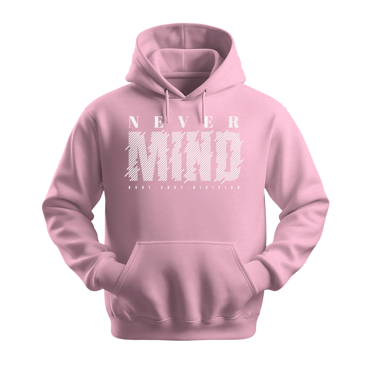 Never Mind North East Division - Unisex Hoodie - Streetwear Hoodie - Light Pink