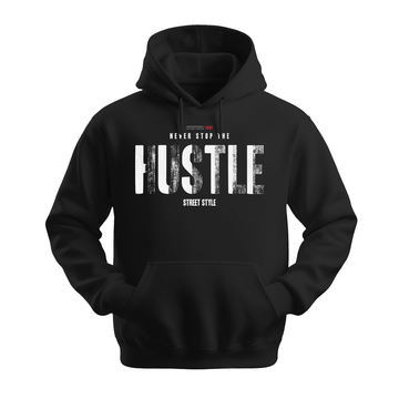 Never Stop The Hustle - Unisex Hoodie - Motivation Hoodie - Black