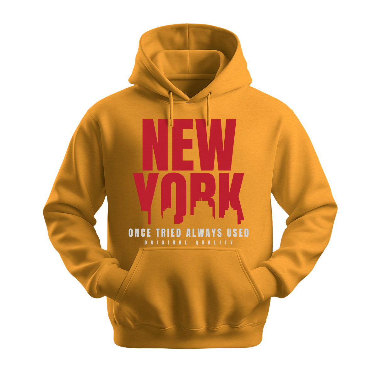 New York Once Tried Always Used - Unisex Hoodie - City Hoodie - Gold