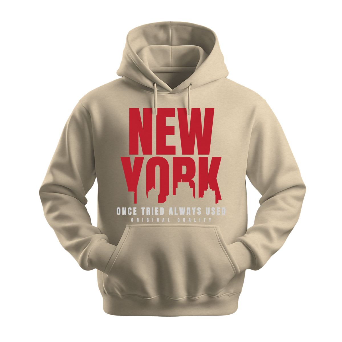 New York Once Tried Always Used - Unisex Hoodie - City Hoodie - Sand